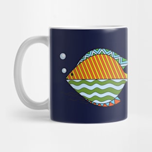 Decorated Fish Mug